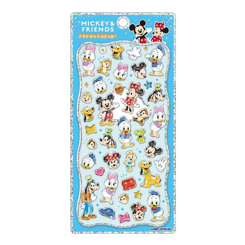 Kamio Japan Mickey & Friends Petit Drop Sticker 070256