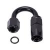 6AN 180 Degree One Piece Full Flow Hose End Fitting Swivel 6061 T6 Aluminum Alloy Hose End Fitting for Braided Hose