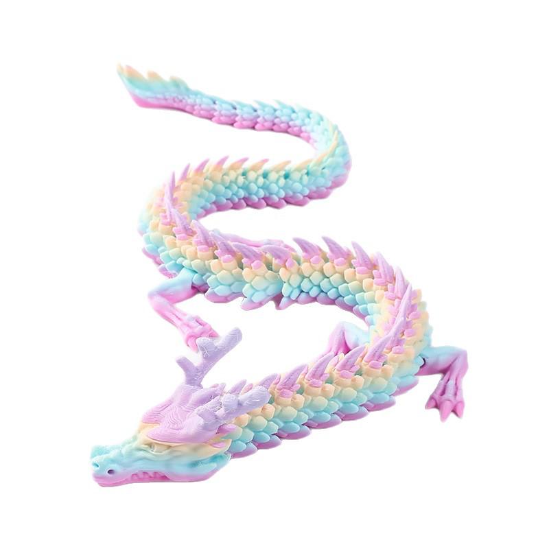 3D Printed Dragon Toy Ornament - Creative Handicraft Gift Figure