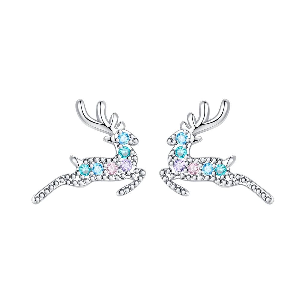 Original Earrings 925 Silver Fruit Series Cherry Strawberry Hoop Earrings Ear Studs Zircon Making Jewelry for Women Girl Party