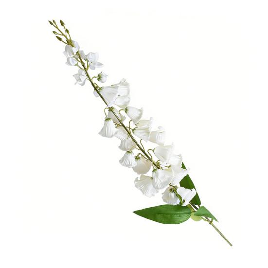 Artificial Lily of The Valley Faux Bell Orchid Bouquet with Long Stem for Vase Home Garden Wedding Party Table Centerpiece