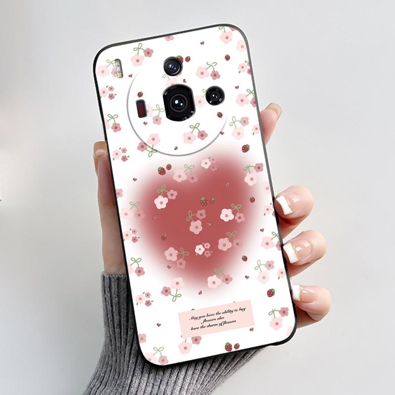 Printing Case For ZTE Nubia Z50S Pro 5G Funda ZTE Nubia Z60S Pro 5G Cover Soft Silicone Black Shell Cute Flower Cartoon Casing