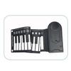 Portable Roll-Up Electronic Piano, 49 Keys, Battery-Powered, Foldable Electronic Soft Keyboard, ABS Plastic, for Beginners, Black