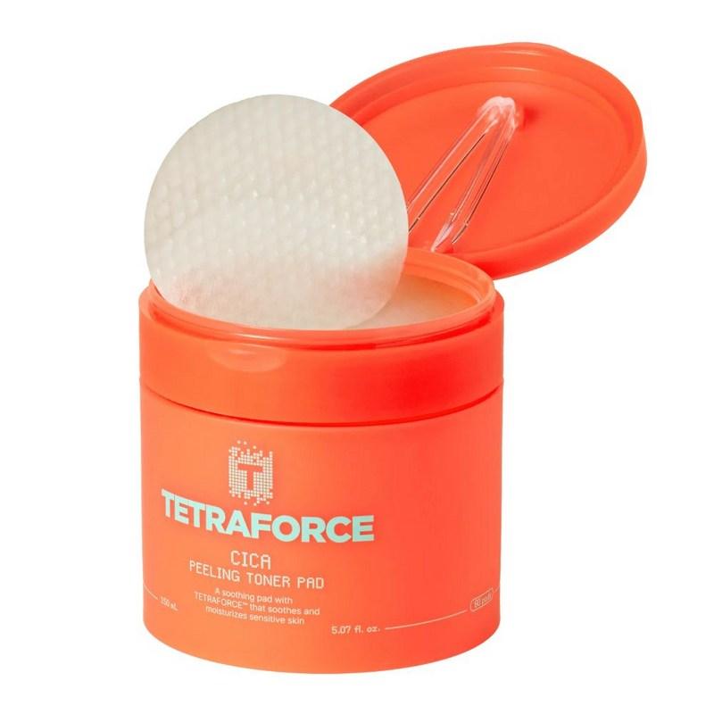 Tetraforce Cica Peeling Toner Pad, Exfoliating, Skin Texture Improvement, Soothing Pad, 60 Pads, 1 Pcs