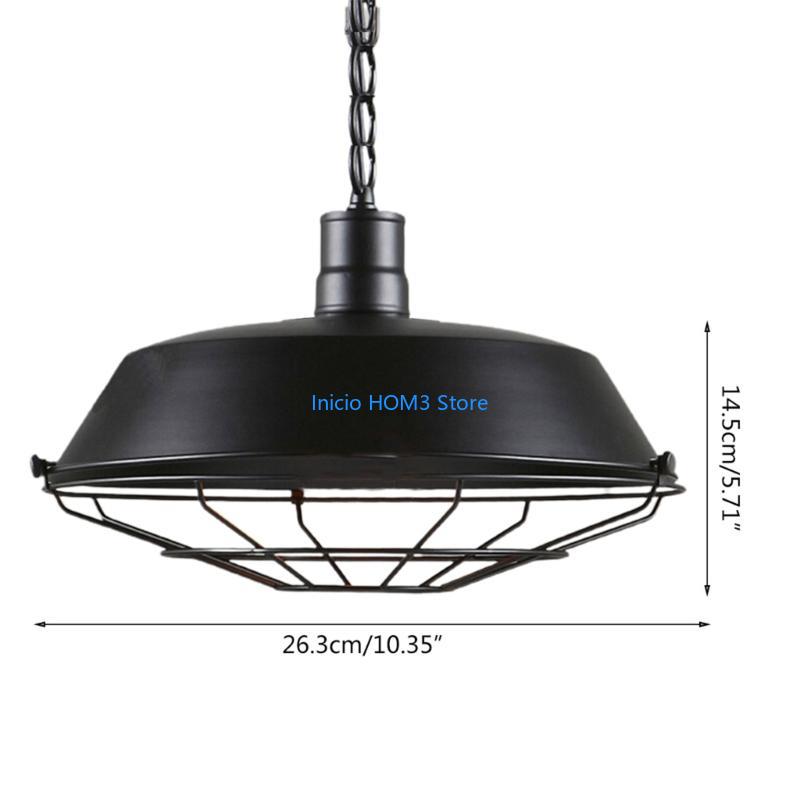 A5YD Vintage Pendant Lamp Lampshade Light Industrial Retro Iron Hanging Ceiling Lamps E27 Chandelier Lampshade for