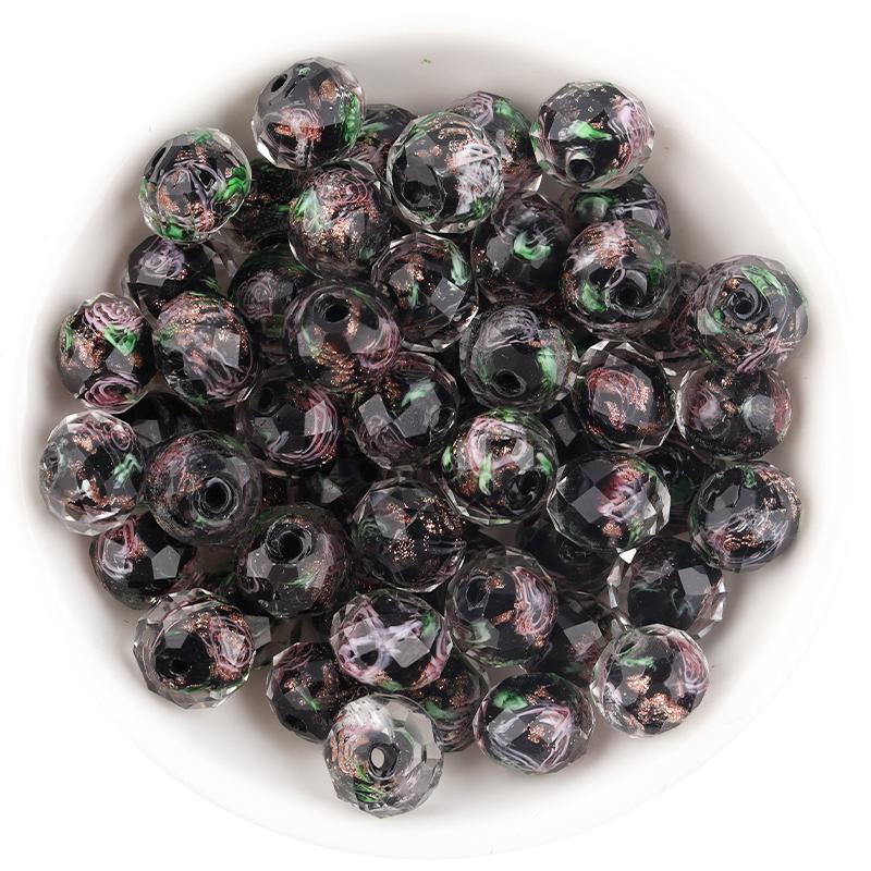 

10Pcs 8 10 12mm Lampwork Abacus Beads Colorful Cut Crystal Glass Beads For DIY Craft Bracelets Earrings Jewelry Accessories 8mm Hole1.5mm