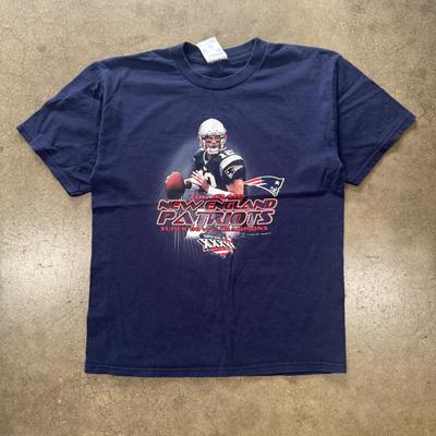 00er Jahre New England Patriots Tom Brady T-Shirt Größe L
