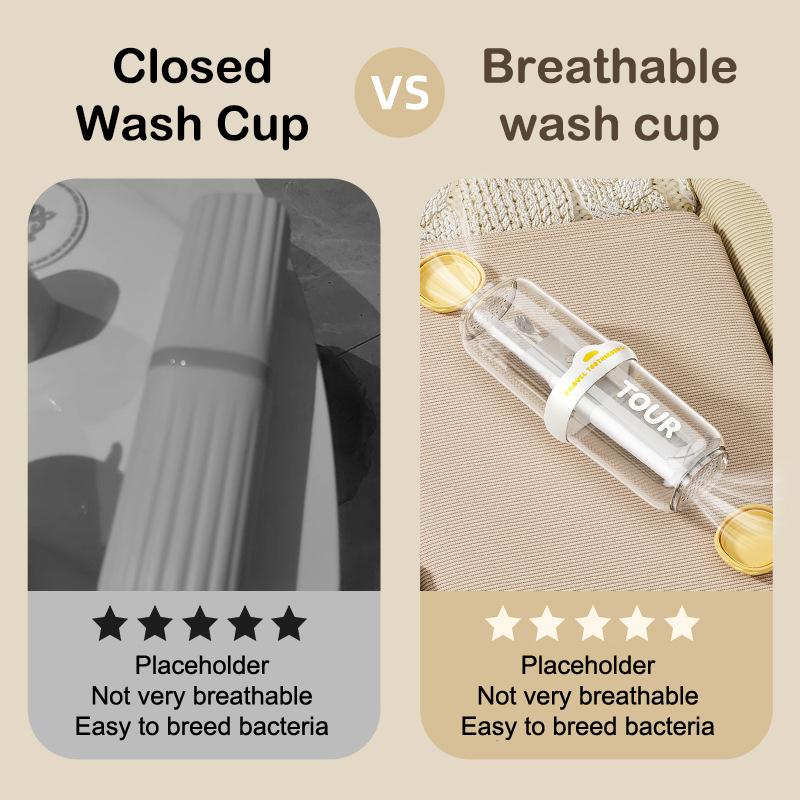 Toothbrush Storage Box Portable Mouthwash Cup Toothpaste Storage Box Toiletry Set Travel Supplies Portable Toothbrush Cup