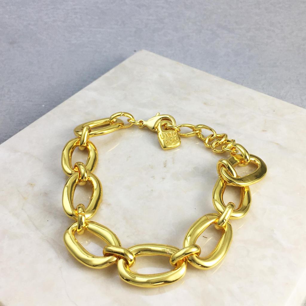 UNOde50 Geometric Oval Women's Bracelet - Retro Luxury Jewelry for Girls, Perfect Holiday Gift