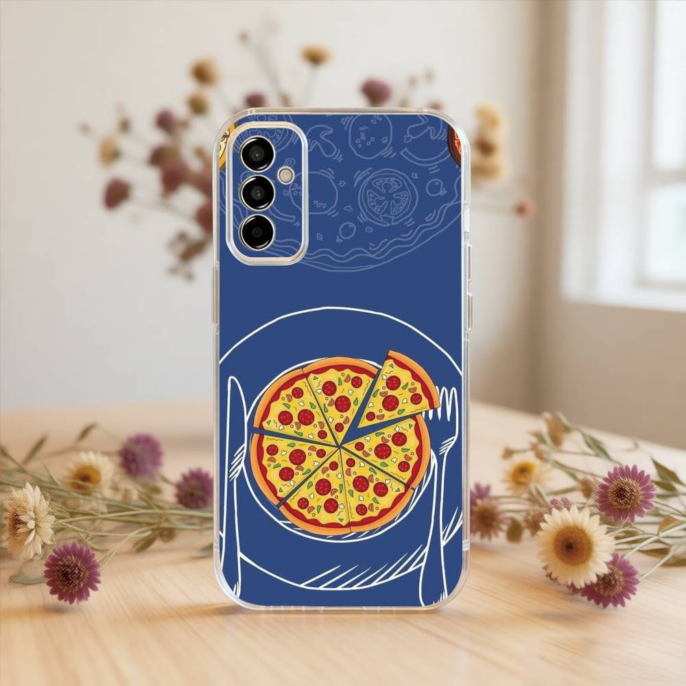 Pizza Phone Case Transparent Silicone Soft For SamsungA10,12,20,21S,30,31,40,50,51,52,70,71
