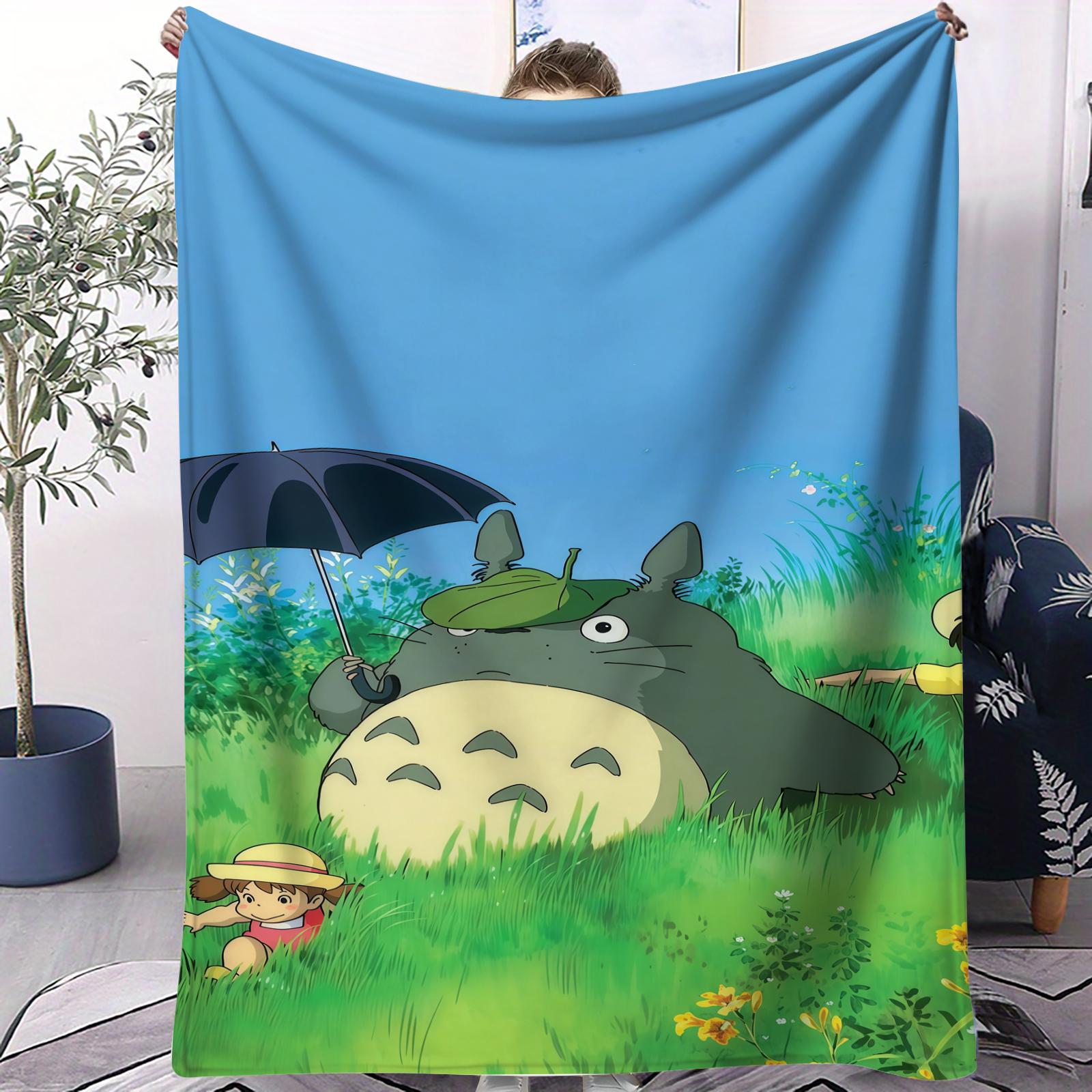 

Foldable My Neighbor Totoro Small Cover Blanket All Season Soft Portable Comfortable For Bed Bedroom Dorm Sofa Lunch CampingGift 70x100cm