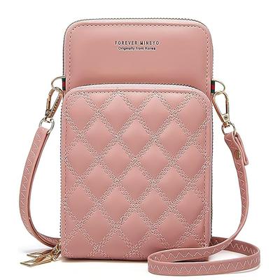 Wellvie Classy Women's Smartphone Shoulder Bag with Multi-Layer Pockets, Multi-Purpose Smartphone Pouch, and Multi-Purpose Smartphone Pouch,