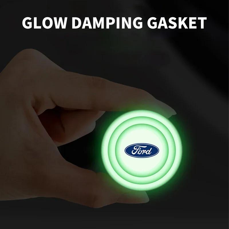 Bil Dør Lysende Anti-sjokk Silikonpute Støtdempende Pakning For Ford ST FOCUS 2 3 Mondeo Fiesta Kuga MK2 MK3 MK4 Ecosport