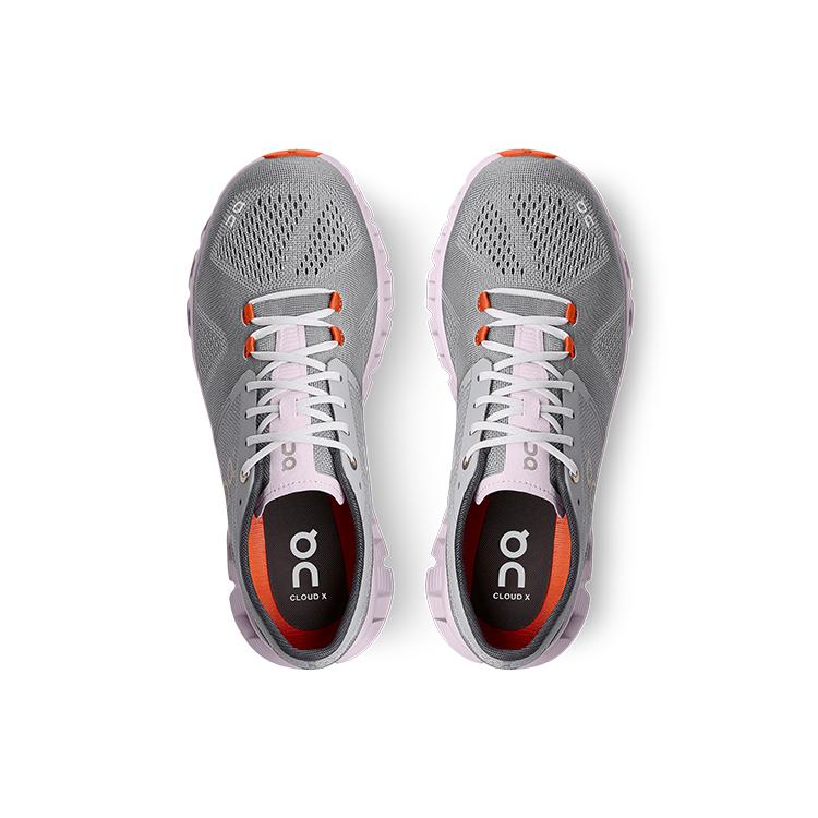 On Running Cloud X Alloy Grey Lily Pink Women's 40.99041