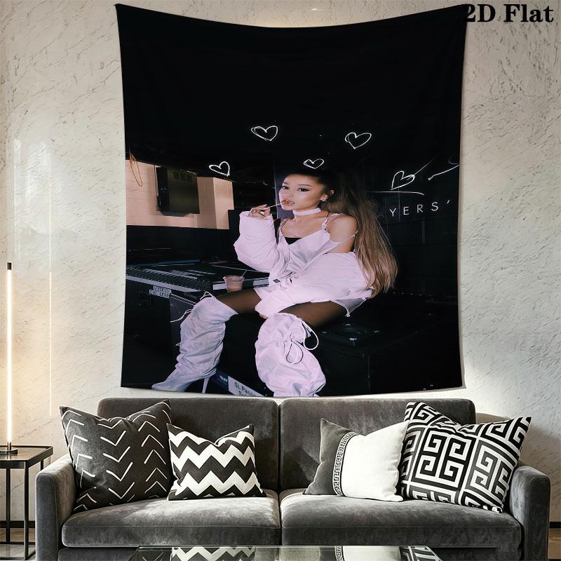 Ariana Grande Queen Wall Hanging Printed Fabric Blanket Decorative Tapestries for Bedroom Living Room Home Decor