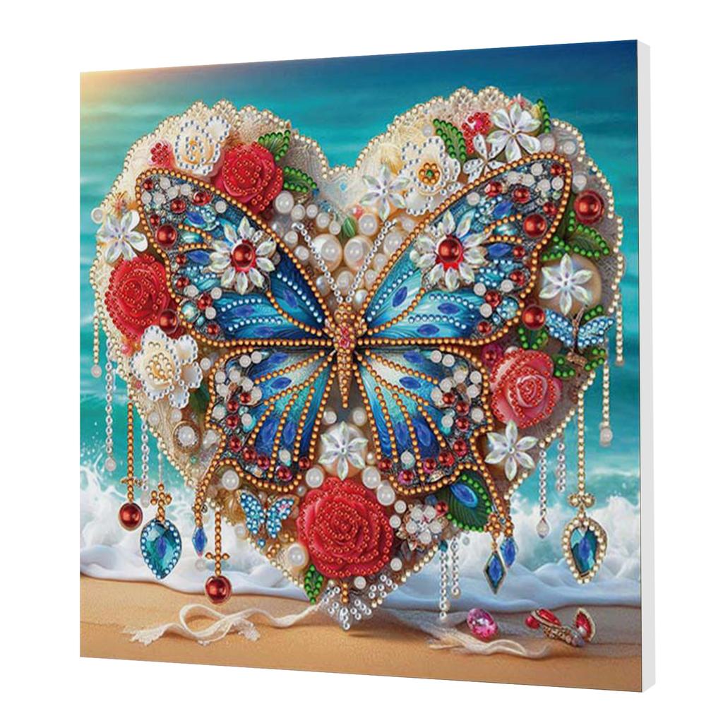DIY Special Shape Drill Art Craft Pearl Diamond Painting with Frame 25x25cm Pearl Art Painting Set for Adults Home Wall Decor