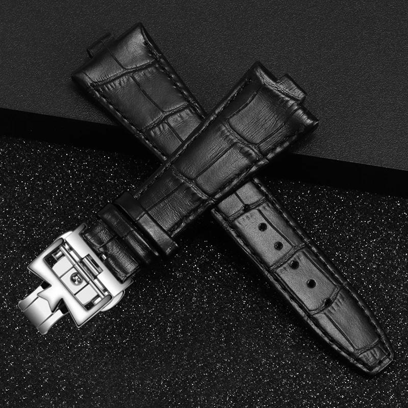 25*8 мм натуральная кожа мужской ремешок для часов Vacheron Constantin OVERSEAS Series — фото 3