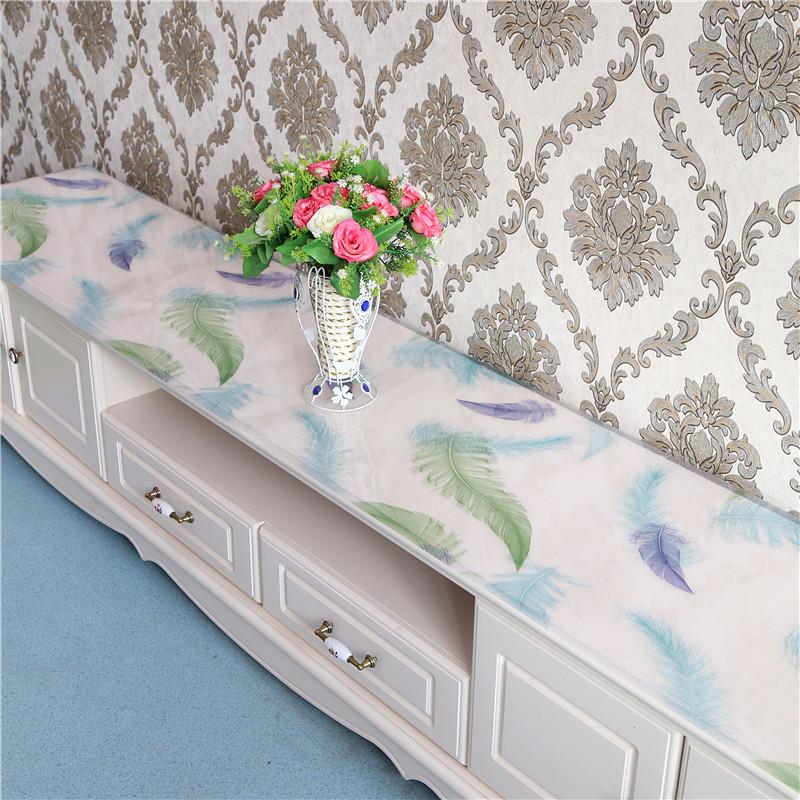 0.8mm Soft Glass PVC Waterproof Oil-proof Heat-resistant Dining Table Protector