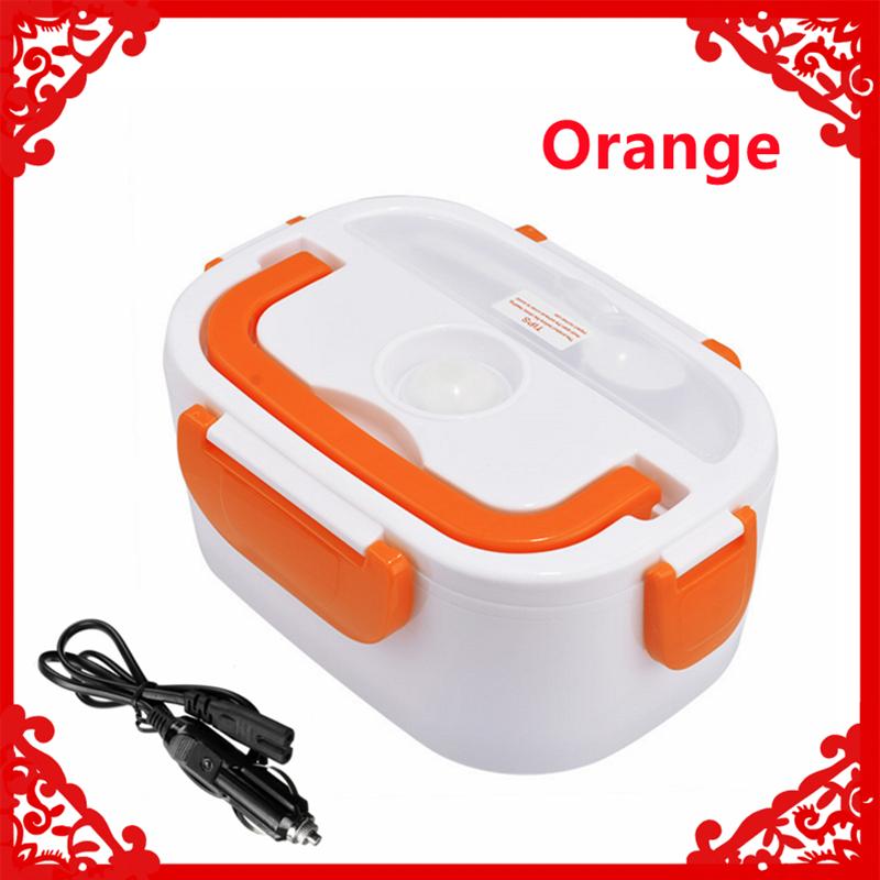 12V Portable Electric Heated Lunch Box Car Electric Heating Lunch Box Rice Food Warmer Container for Travel School Dinnerware