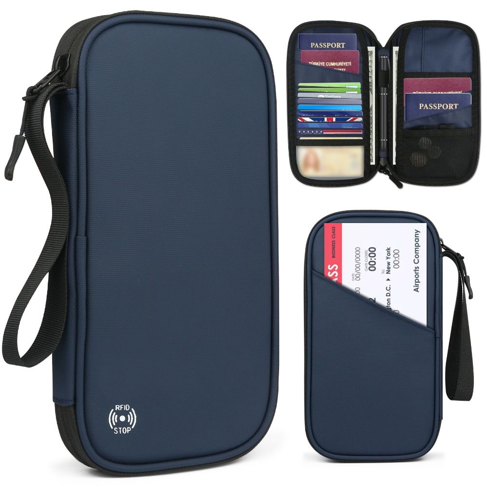 Waterproof Travel Wallet Lightweight Passport Case Family Passport Holder Passport Card Cover with RFID Blocker