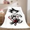 1 Stück Süße Cartoon Son Goku Aufdruck Flanelldecke, Hohe Qualität für Alle Jahreszeiten, Heimdekoration, Wärme und Komfort, Perfekt für Weihnachtsgeschenke