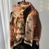 Zimní dámská šála Luxusní design Oboustranná kašmírová šála Feel Warm Scarf Shawl