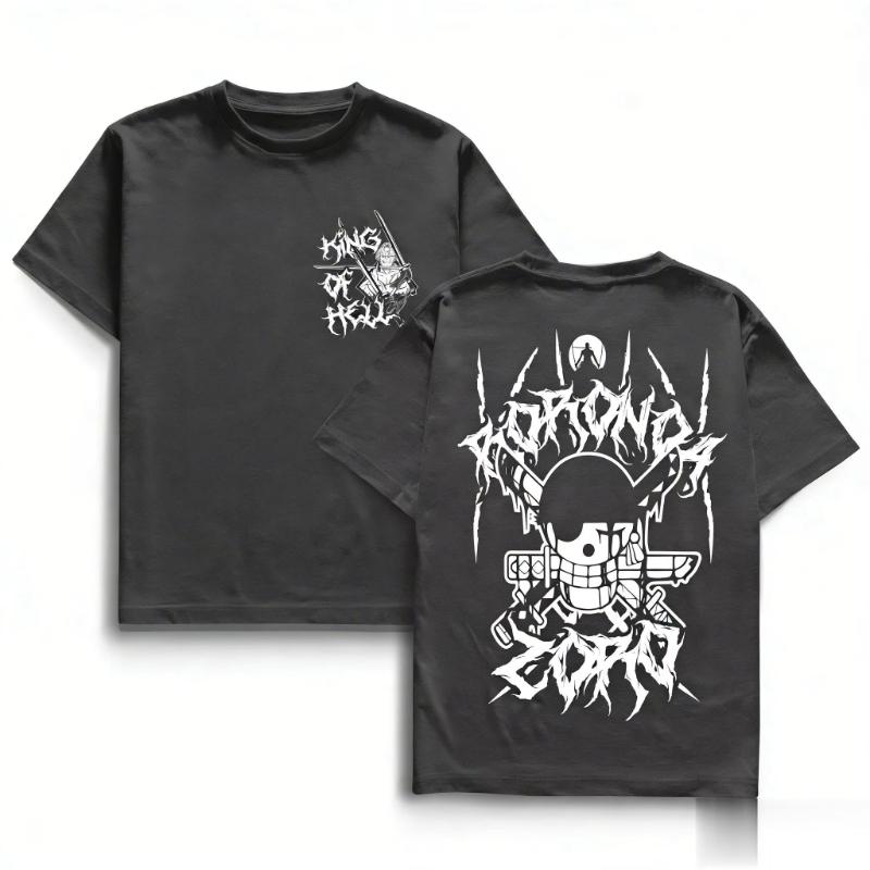 Unisex One Piece Zoro Anime Graphic T Shirt Men Women Short Sleeve Tee Oversized Casual Tops Streetwear Y2k 2026 Summer Fashion