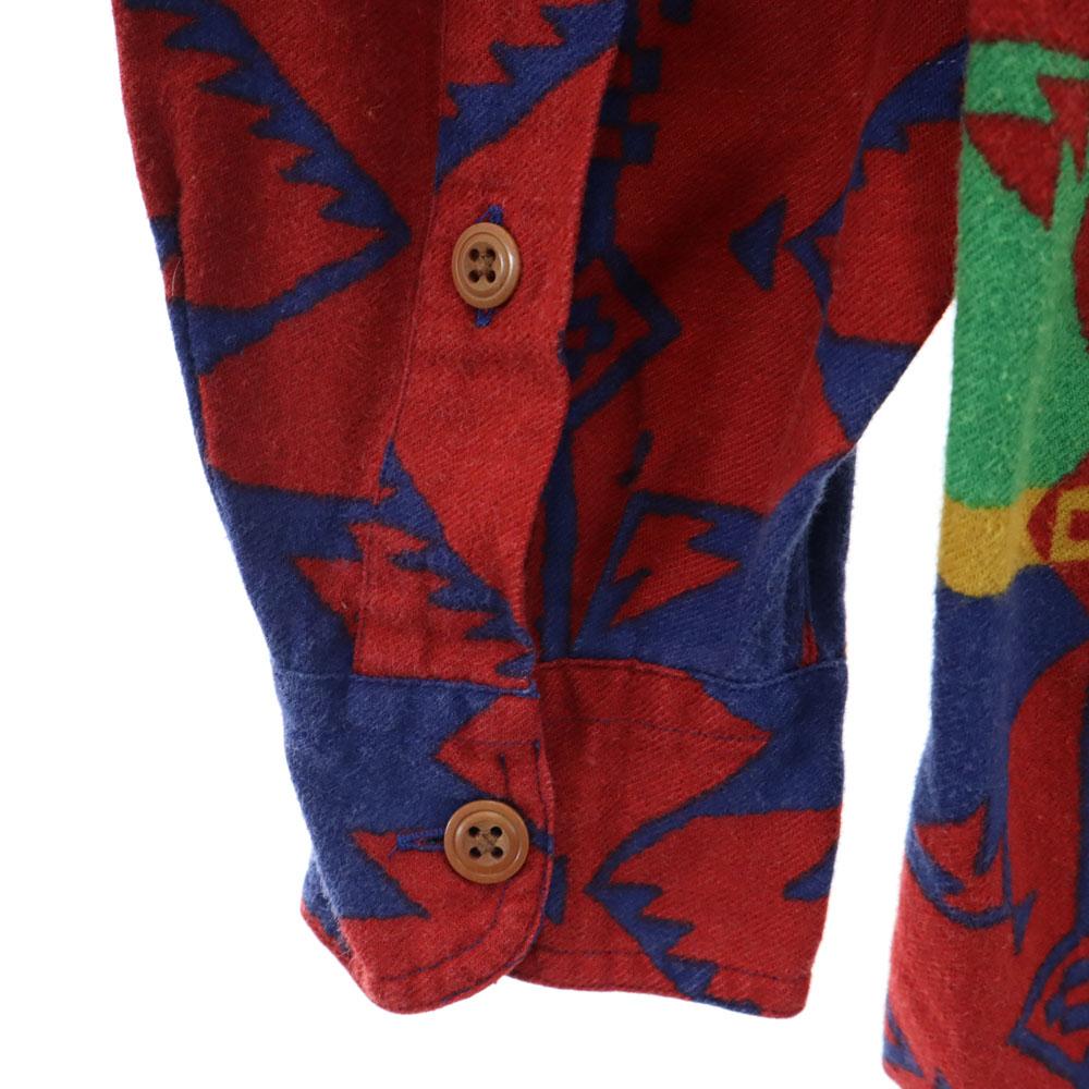 RALPH LAUREN COUNTRY 90s Polo Country Old native pattern Long sleeve Flannel shirt Men's Used