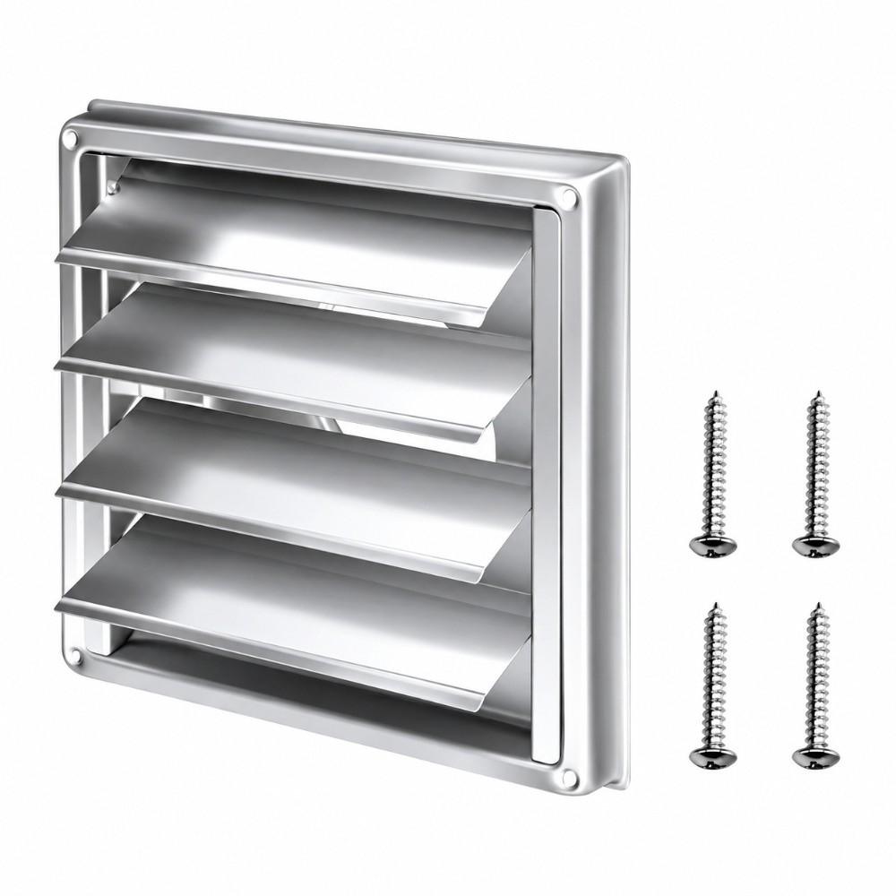 1pcs Gravity Moving Flap Dryer Vent Cover Stainless Steel Exterior Vent Grille Home Exterior Wall