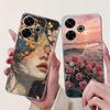 Clear Casing For Xiaomi Poco M6 Plus Cover For Xiaomi Poco M6 4G Case Luxury Butterfly Love Fashion Flowers Cool Lion Painted