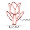 40 ks Tulipánové kancelářské sponky Květinové kreativní kreslené roztomilé kancelářské kancelářské sponky ve tvaru kovové kancelářské sponky