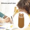 Cartoon Silicone Pencil Case Push Puzzle Design Stress Relief Durable Flexible Fun Stationery Pouch for Kids