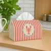 1pc, 2d Flat Printing, Tissue Box Vintage Coastal Tissue Box Holder- Lobster Stripe Design, Party Tissue Box, Multifunctional for Kitchen& Dining, Dur