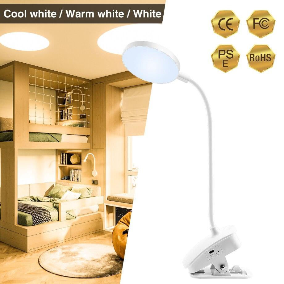 Wireless Table Lamp Study 3 Modes Touch Dimming Rechargeable LED Reading Desk Lamp USB Table Light Bedside Flexo Lamps