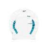 Logo Sport Casual Fashion Color Block Breathable Round Neck Long Sleeve T-Shirt Men T-Shirt White T11M133205FWT