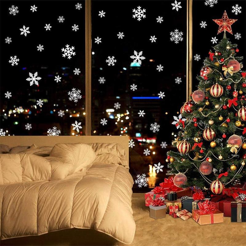 20X30CM Christmas Decor Window Snowflake Stickers Glass Window Stickers for Christmas Supplies Home Room New Year Gift Navidad
