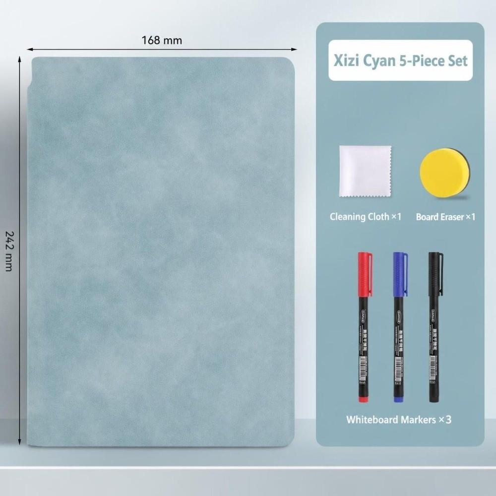 Multifunctional A5 Dry Erase Notebook Portable Foldable Writing Notepad Reusable White Board Notebook School Office Supplies