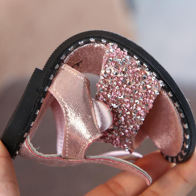 1-12 Years Old Children's Sandals Rabbit Ears Girls Rhinestone Shoes Roman Shoes Cute Princess Shoes