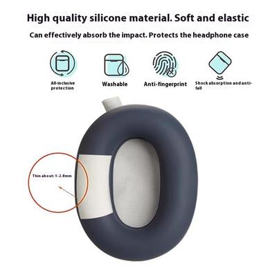 1 Pair For Sony WH-1000XM6 Silicone Ear Pads Case Headphones Cushion Protective Cover