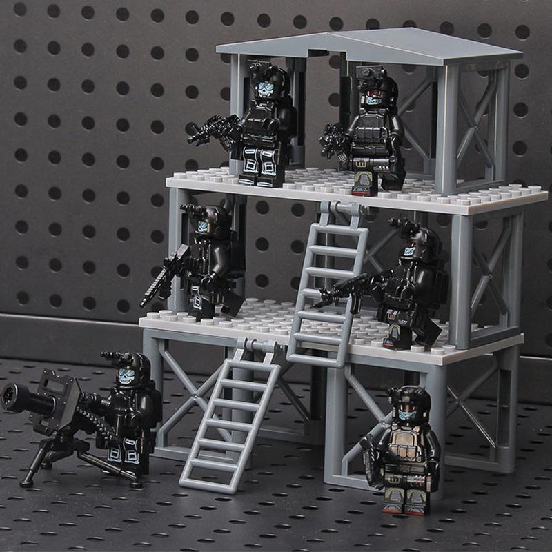 DIY Assembling Toy Building Block Model MOC Scene Armory Military Base Children Birthday Party Gift Children's Educational Toys