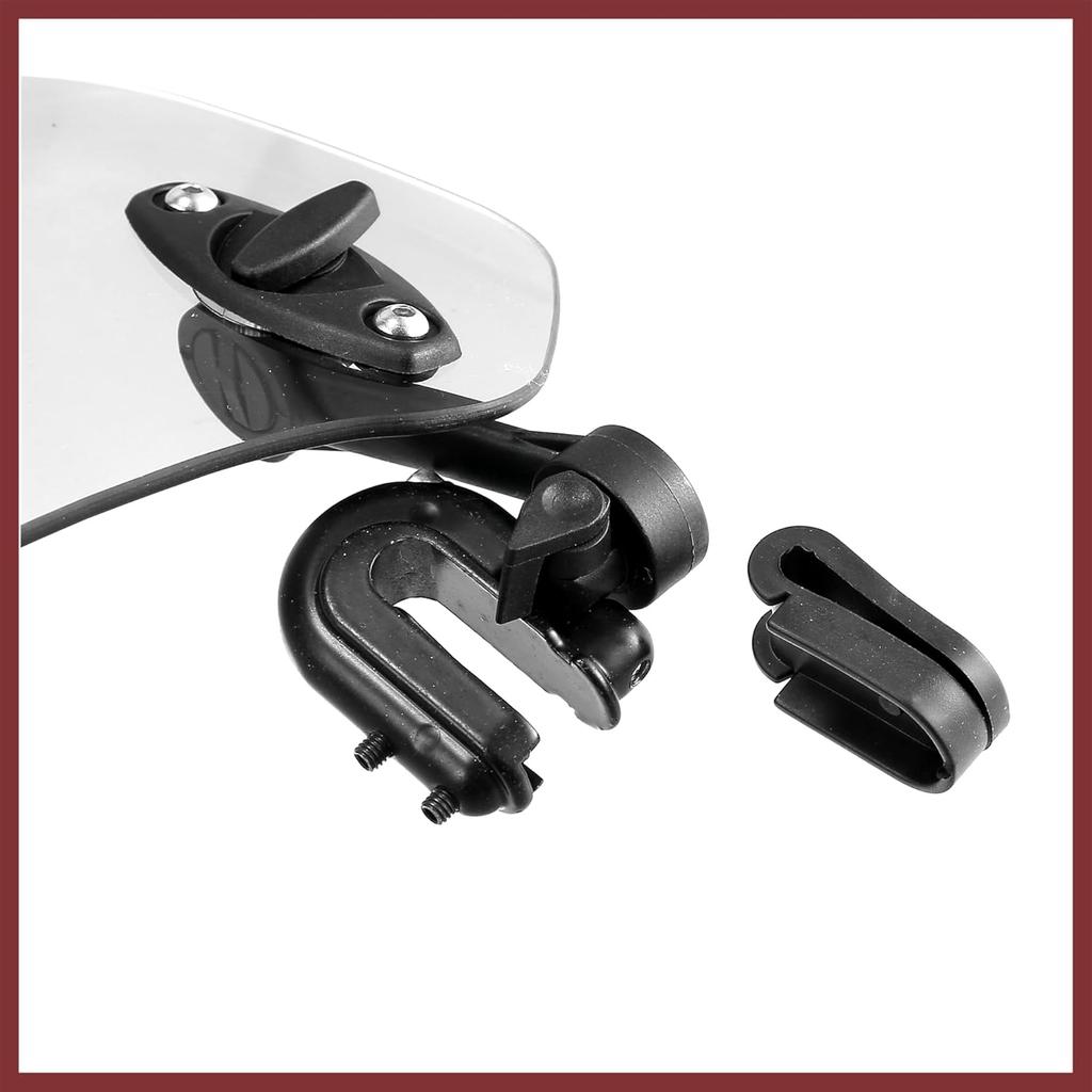 28,5 cm Motorrad-Windschutzscheibe Motorrad-Windabweiser Klare Linse Verstellbare Klemme Windschutzscheiben-Verlängerung Universelle Passform für die meisten Motorroller