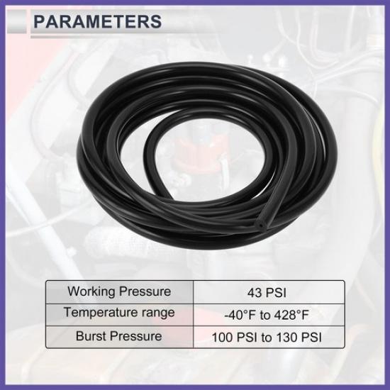 10FT 116" 2mm ID 3mm Thickness Vacuum Tubing Hose for Air and Water