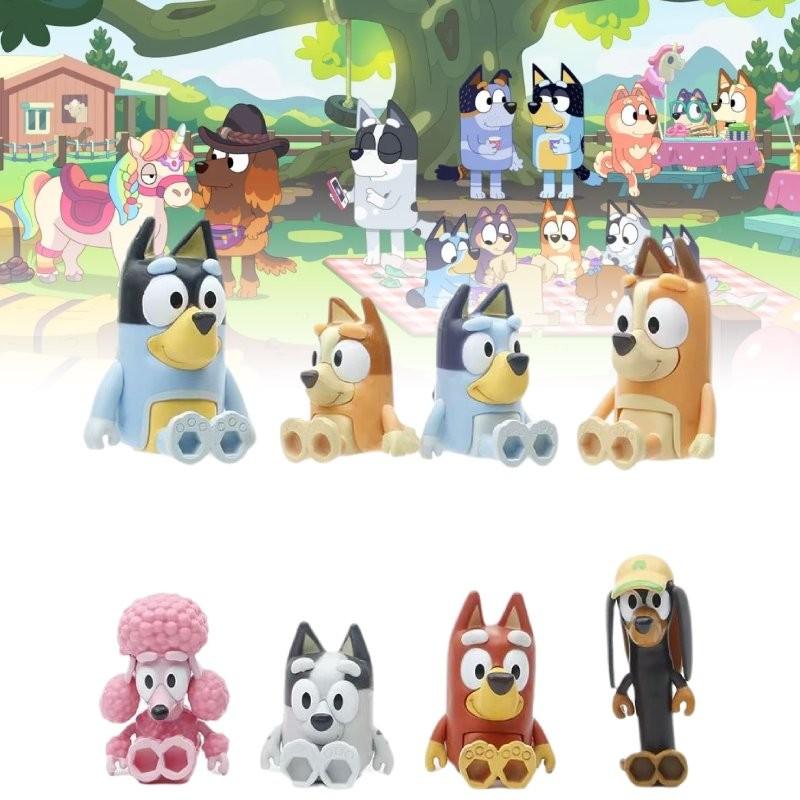 Adorable Pvc Dog Figurine Set Includes 8 Cute Jointed Characters For Collectors