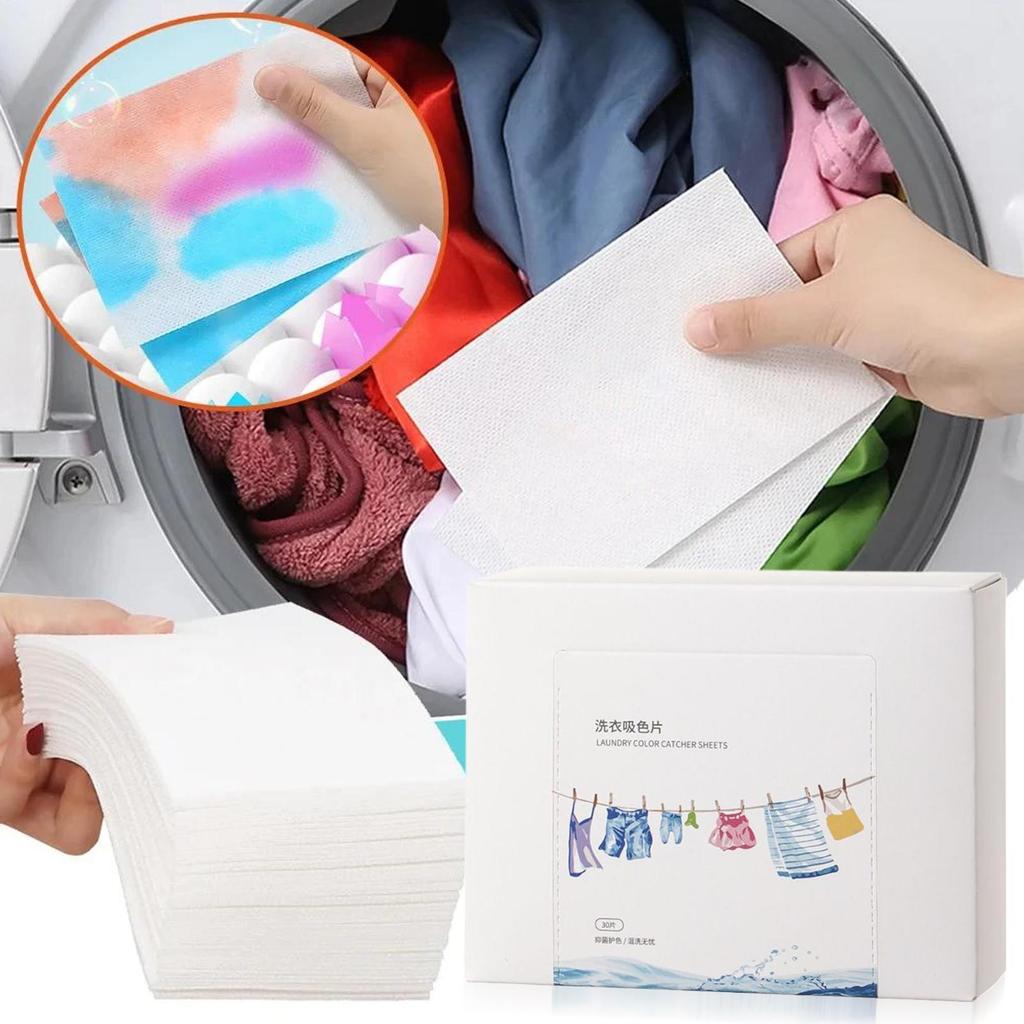 Color Catcher 30-count Color Catcher Sheets Household Supplies For Fabric Stain Clothing Washer Machine Dryer Travel Colored