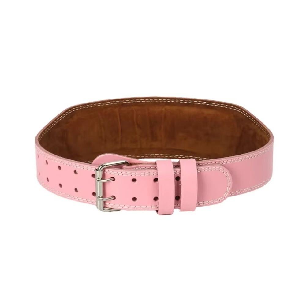 

PU Leather Waist Support Belt Solid Color Fitness Supportive Belt Weightlifting Belt Gym Training M