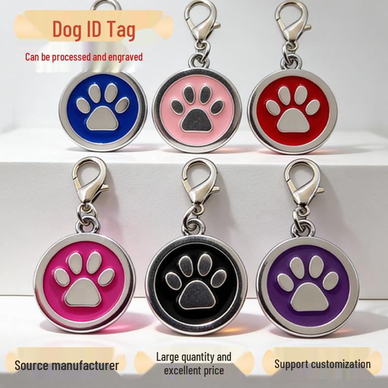 Zinc Alloy Dog Tag ID Pendant: Mirror Finish, Anti-Lost Pet Name Tag