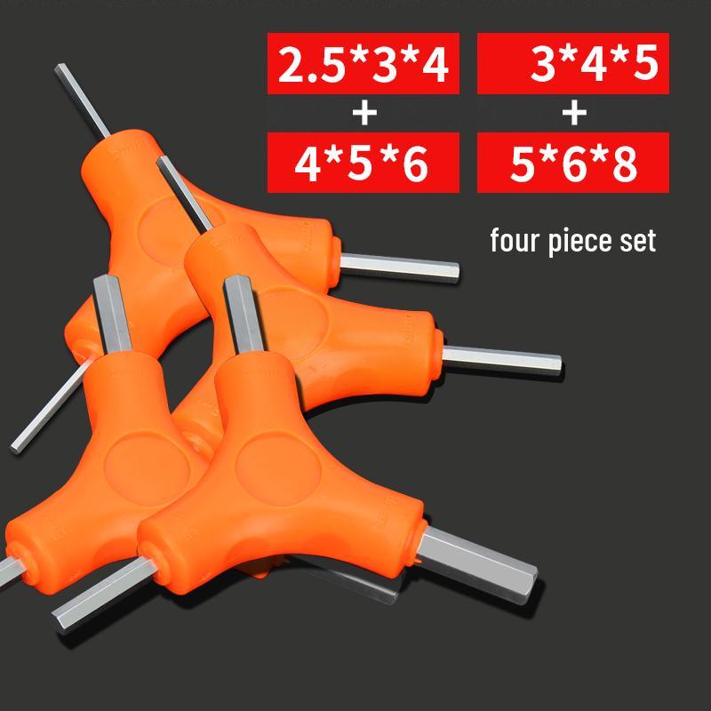 Gangtuo Triangular Hex Wrench Set for Mountain Bikes - Includes Three-Way Hex & Six-Point Angle Screwdrivers