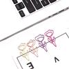 10PCS/Set Metal Flower Bookmark Colored Mini Paper Clip Smooth Meeting File Clip  Book Marking