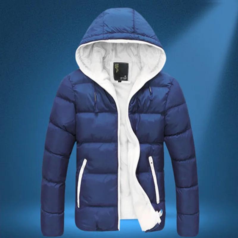 Men's Trendy Korean Style Fleece Hooded Winter Coat for Teens and Students