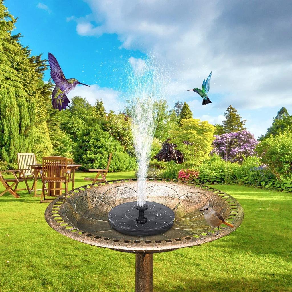 Solar-Powered Floating Bird Bath Fountain for Ponds and Gardens
